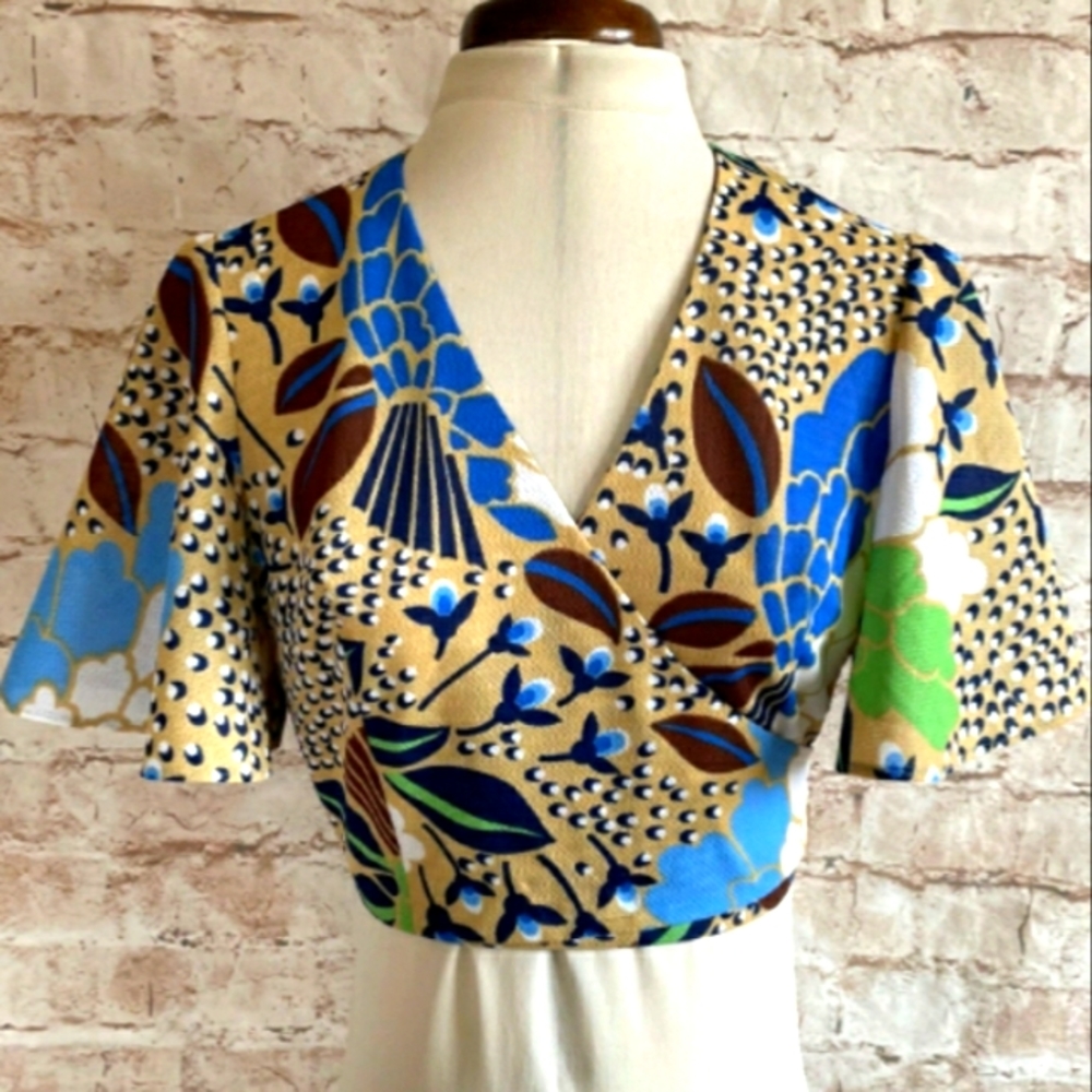 Authentic Vintage 1970s Wrap Blouse